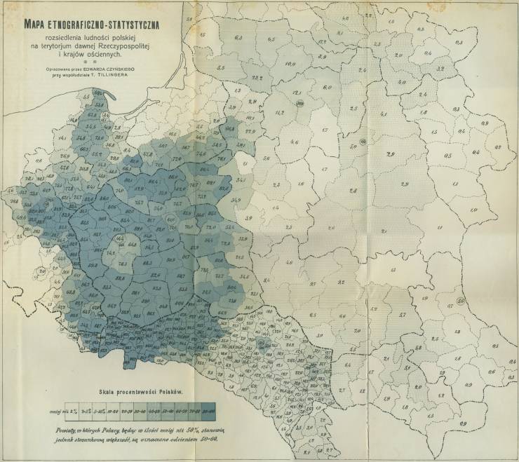 Lenkai 1912 metais - demografinis žemėlapis