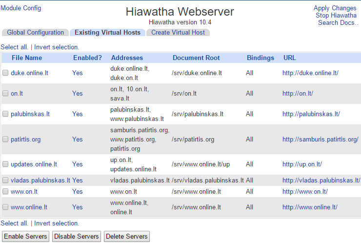 Hiawatha-Webmin