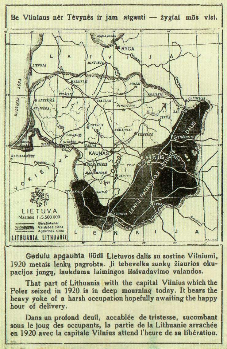 1920-1940 Lenkų užgrobtoji Vidurio Lietuva su sostine Vilnium