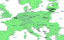 Vietovardžių Papi- paplitimas Europoje