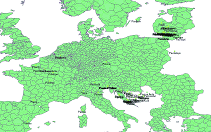 Vietovardžių Pavi- ir Pawi- paplitimas Europoje