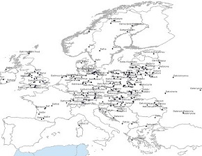 Vietovardžių prasidedančių Bart- paplitimas Europoje